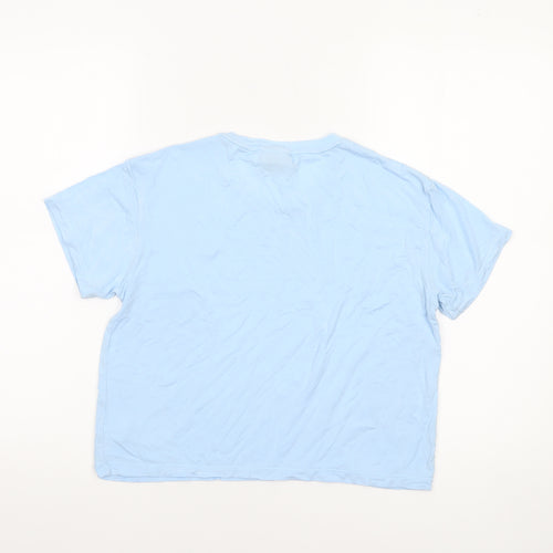 Gym+Coffee Women's Blue XS Basic Crew Neck Short Sleeve Jersey T-Shirt