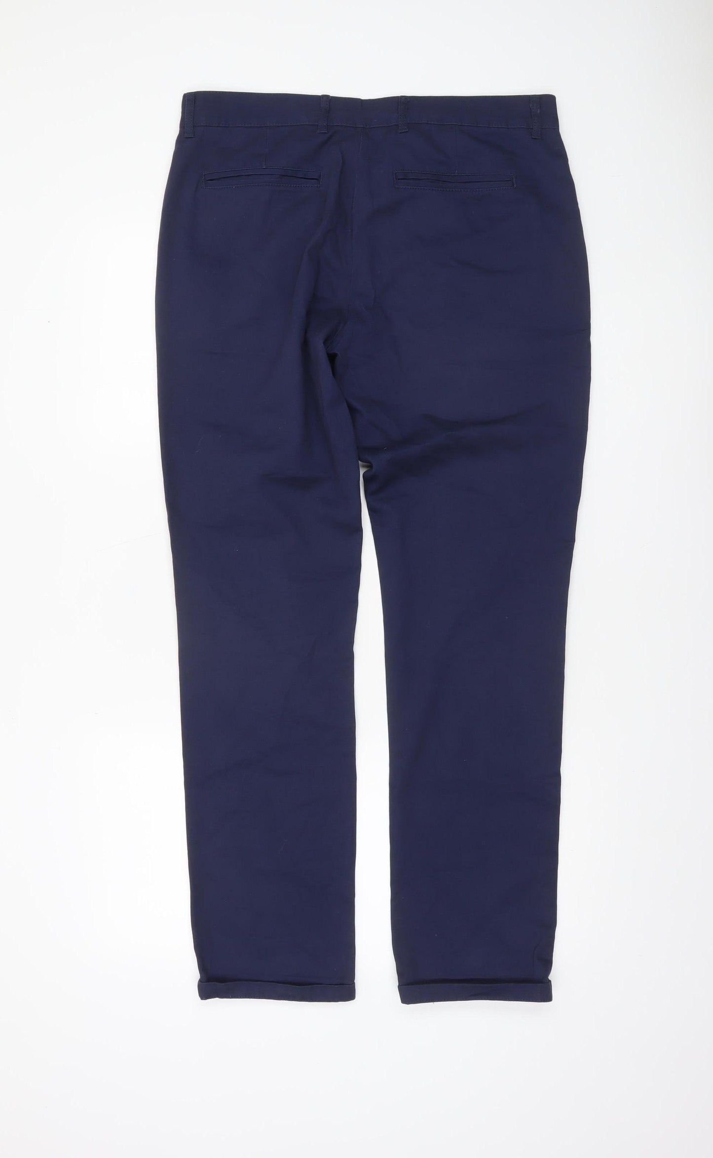 Denton Co. Men's Blue Chino Trousers Size 32 Straight Fit