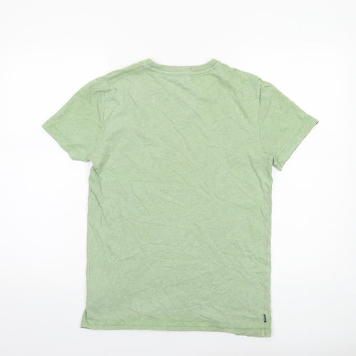 Superdry Men's Green Crew Neck Cotton Short Sleeve T-Shirt Size S