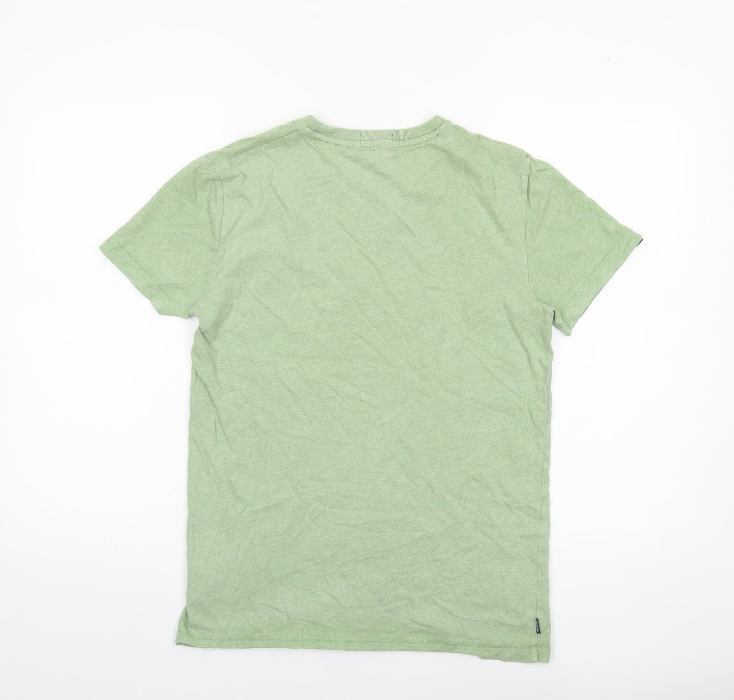 Superdry Men's Green Crew Neck Cotton Short Sleeve T-Shirt Size S