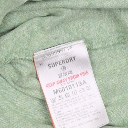 Superdry Men's Green Crew Neck Cotton Short Sleeve T-Shirt Size S