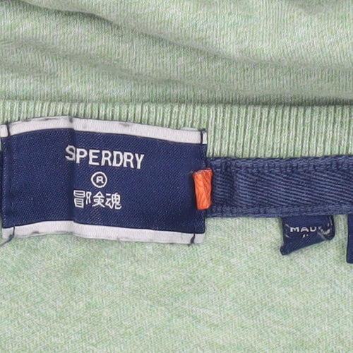 Superdry Men's Green Crew Neck Cotton Short Sleeve T-Shirt Size S