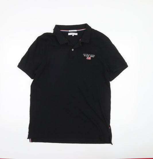 U.S. Polo Assn. Men's Black XL Regular Fit Cotton Polo Shirt