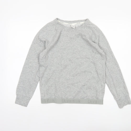 Calvin Klein Women Grey Jersey Long Sleeve Pyjama Top S