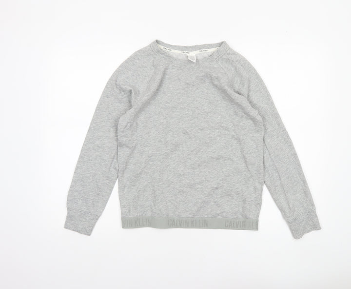 Calvin Klein Women Grey Jersey Long Sleeve Pyjama Top S