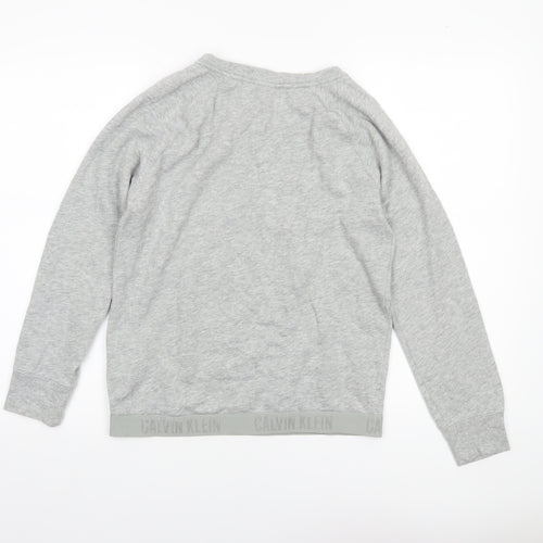 Calvin Klein Women Grey Jersey Long Sleeve Pyjama Top S