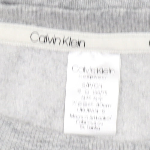Calvin Klein Women Grey Jersey Long Sleeve Pyjama Top S