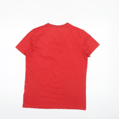 U.S. Polo Assn Boys Red 12-13 Years Cotton Graphic Logo T-Shirt