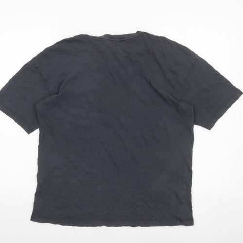 Zara Women Black Cotton Short Sleeve Basic T-Shirt Size S