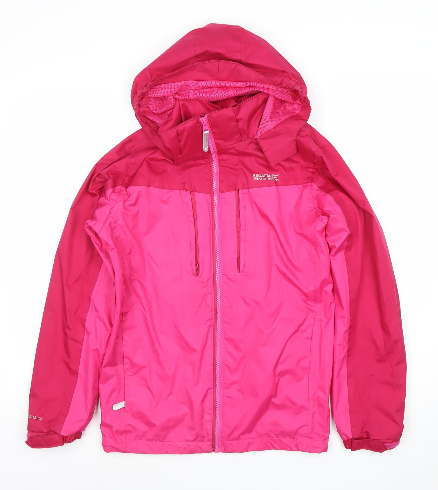 Regatta Women’s Pink Waterproof Hooded Mid-Length Rain Jacket Size 10