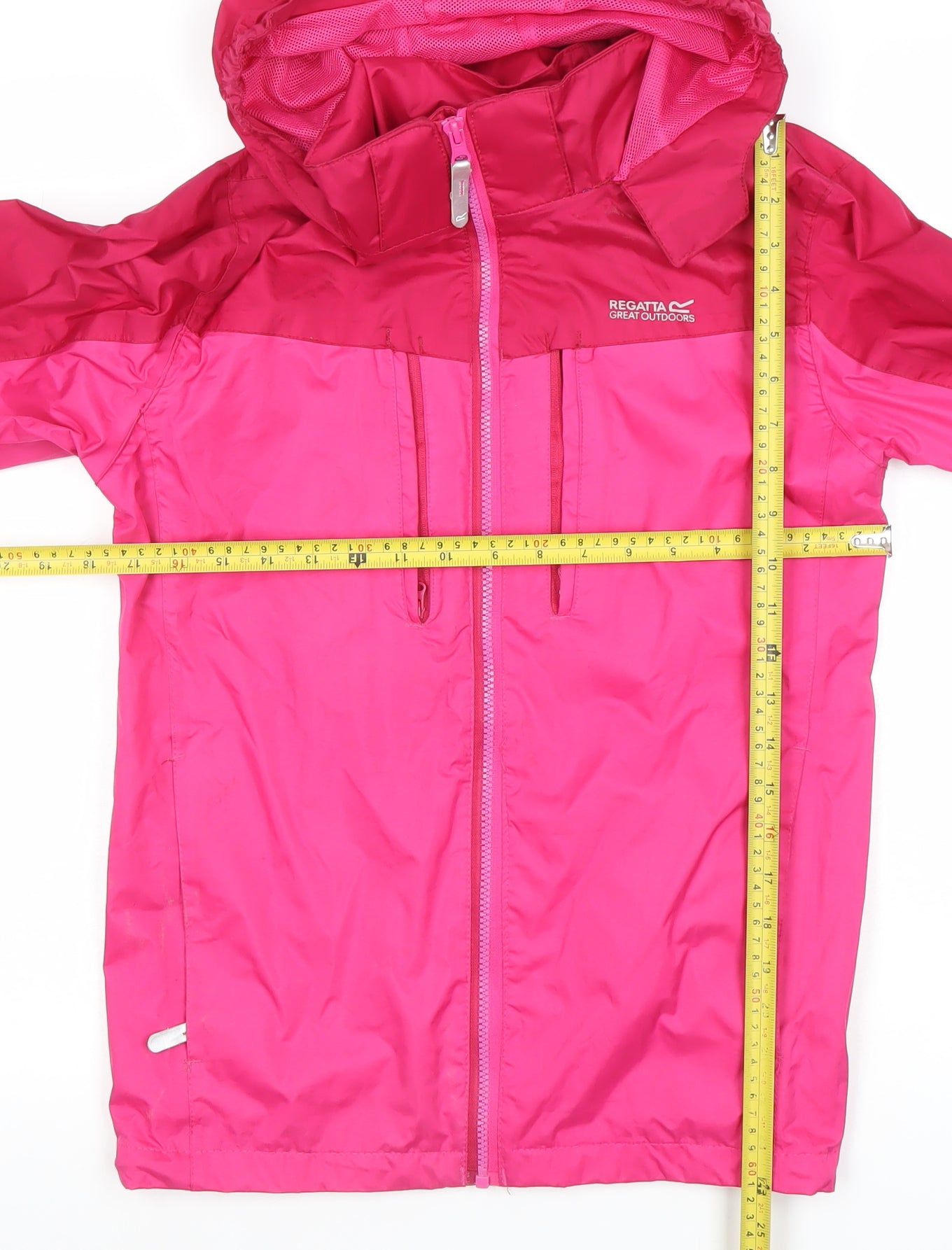 Regatta Women’s Pink Waterproof Hooded Mid-Length Rain Jacket Size 10