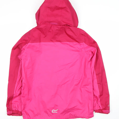 Regatta Women’s Pink Waterproof Hooded Mid-Length Rain Jacket Size 10
