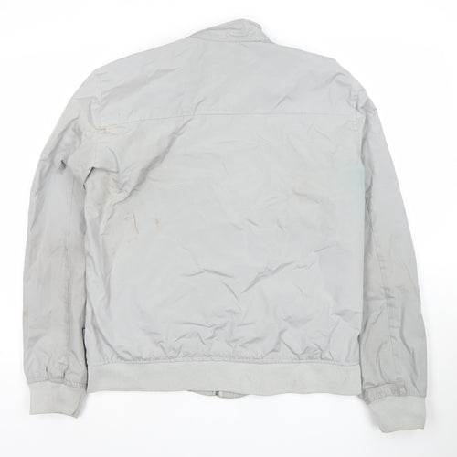 French Connection Men's Grey 2XL Bomber Jacket Lightweight Zip-Up