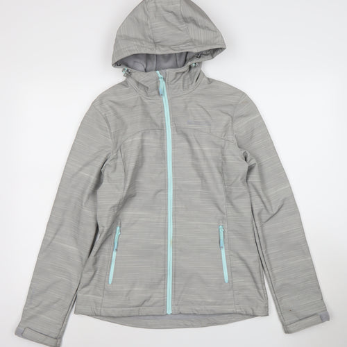 Mountain Warehouse Women's Grey Softshell Hooded Jacket Size 10