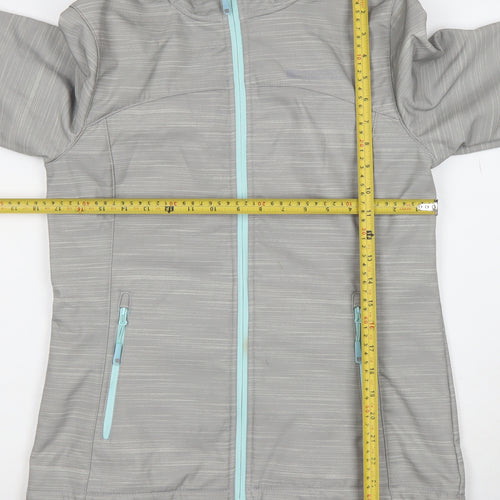 Mountain Warehouse Women's Grey Softshell Hooded Jacket Size 10