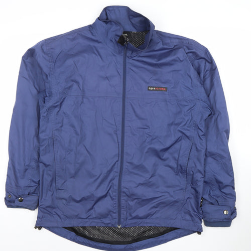 Ogre Men's Blue Windbreaker Jacket S Polyester Full Zip