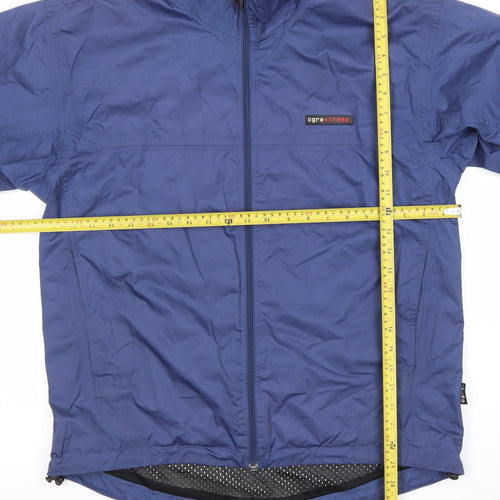 Ogre Men's Blue Windbreaker Jacket S Polyester Full Zip