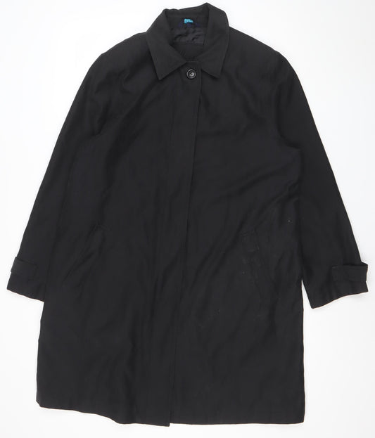 Nuage at Debenhams Women's Black Long Rain Coat Size 14