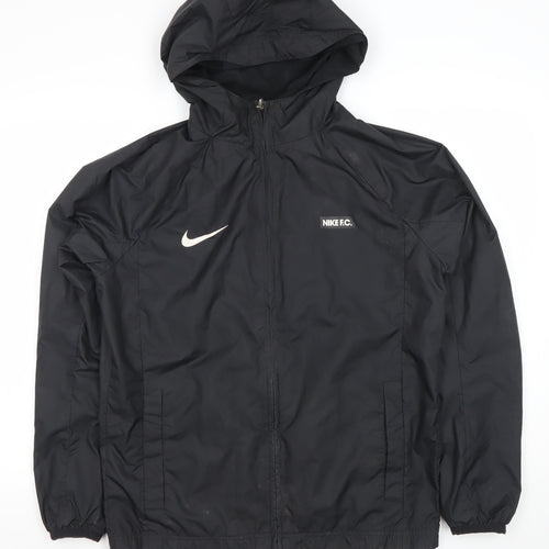 Nike Men’s Black Hooded Windbreaker Jacket Size M Polyester