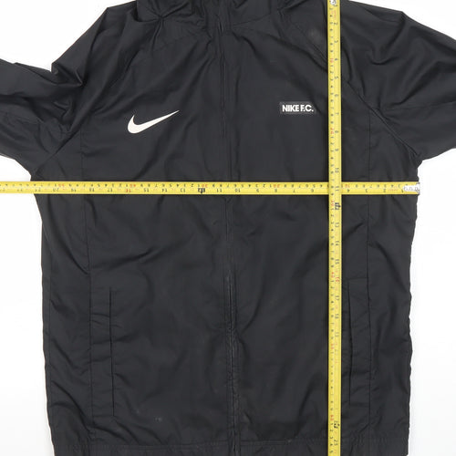 Nike Men’s Black Hooded Windbreaker Jacket Size M Polyester