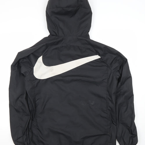 Nike Men’s Black Hooded Windbreaker Jacket Size M Polyester