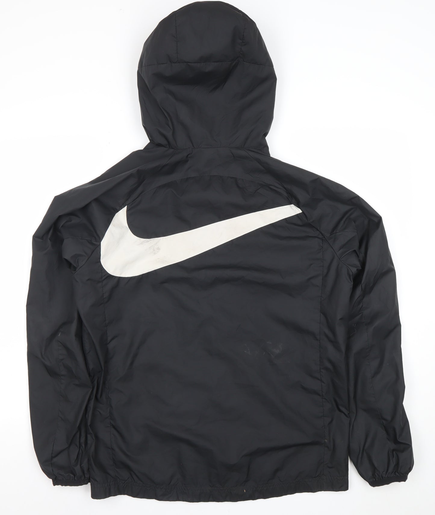 Nike Men’s Black Hooded Windbreaker Jacket Size M Polyester