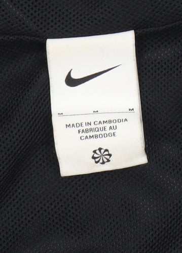 Nike Men’s Black Hooded Windbreaker Jacket Size M Polyester