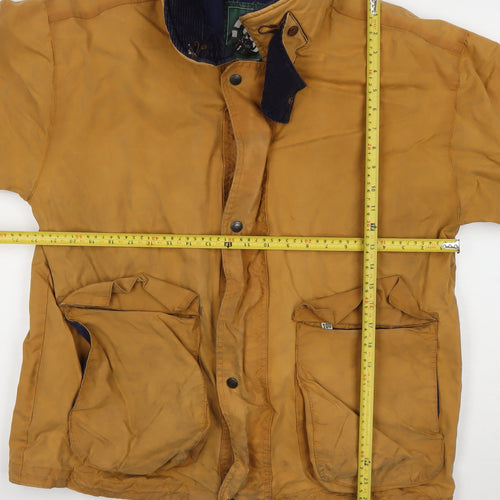 Oxford Blue Men's Brown Waxed Outdoor Jacket Size S Hiking Waterproof