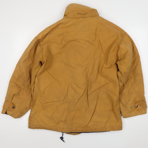 Oxford Blue Men's Brown Waxed Outdoor Jacket Size S Hiking Waterproof