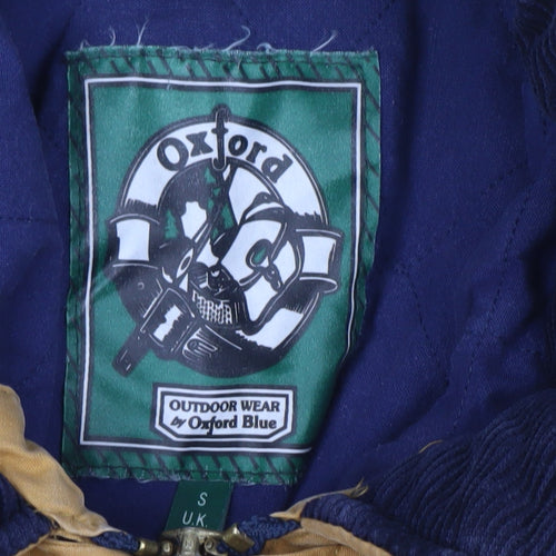 Oxford Blue Men's Brown Waxed Outdoor Jacket Size S Hiking Waterproof