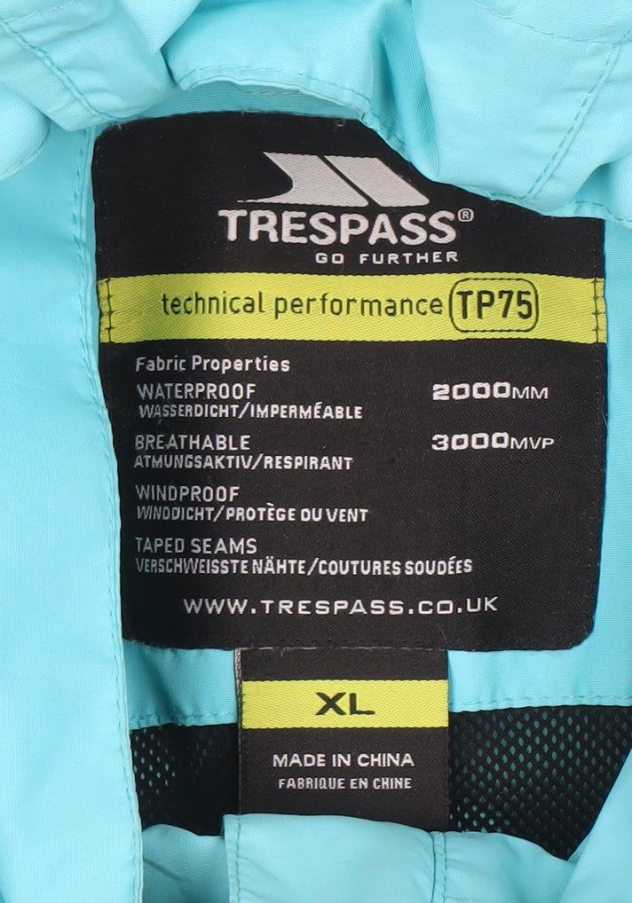 Trespass Women Blue XL Waterproof Hooded Parka Jacket