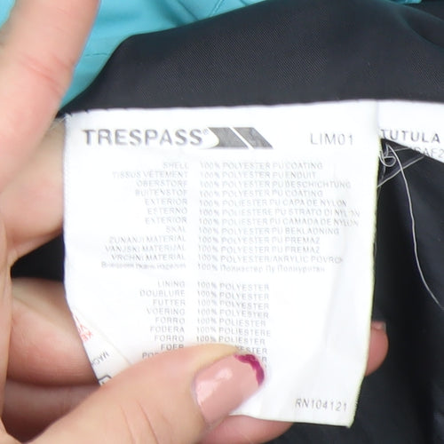 Trespass Women Blue XL Waterproof Hooded Parka Jacket
