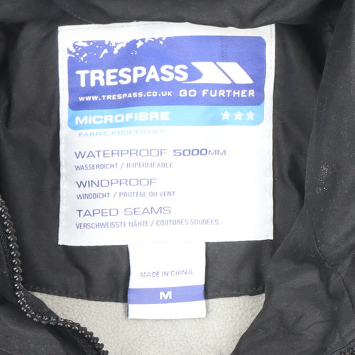 Trespass Men's Black M Waterproof Windproof Hooded Jacket