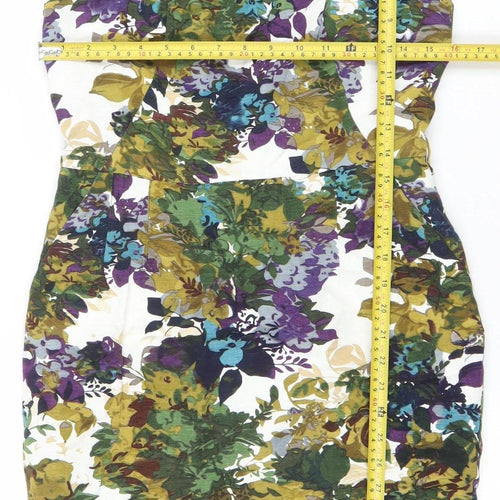 Next Women’s Multicoloured Floral Sheath Dress Size 10 Knee Length