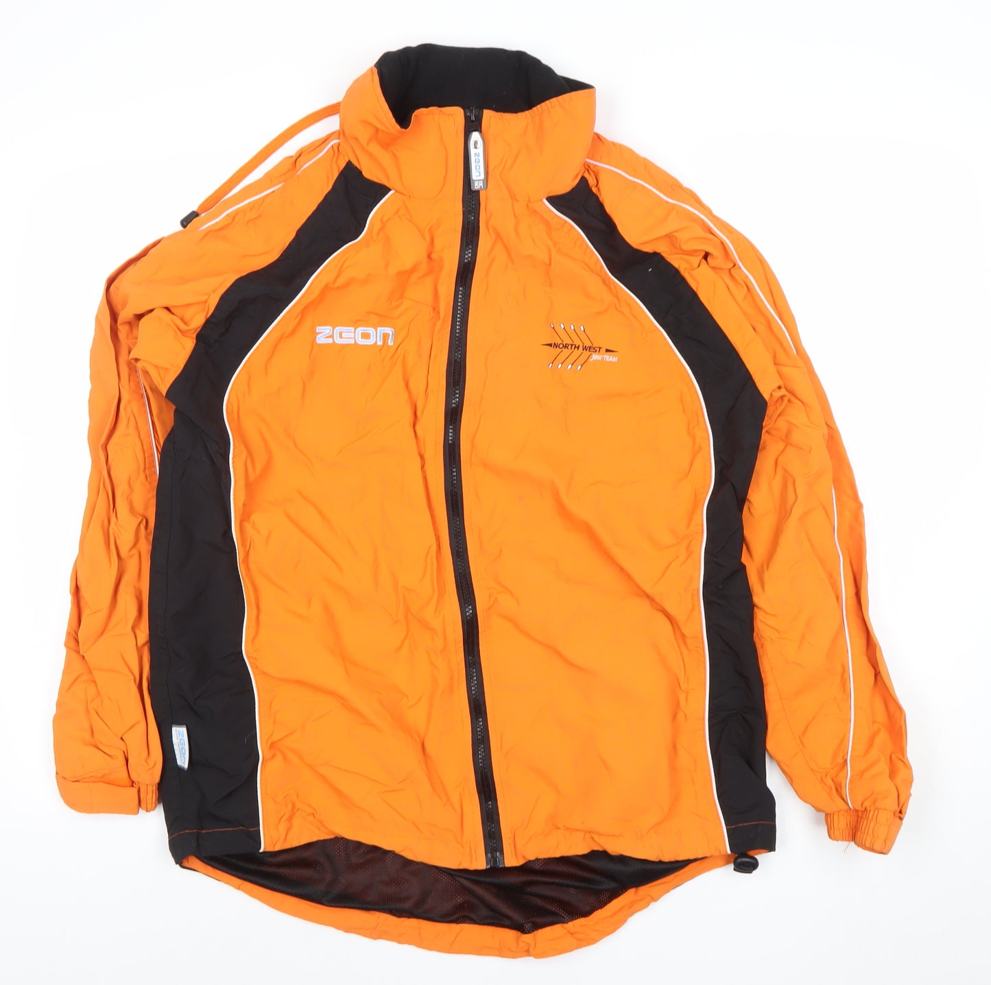 Zeon Men's Orange Windbreaker Jacket S Water Resistant Sportswear