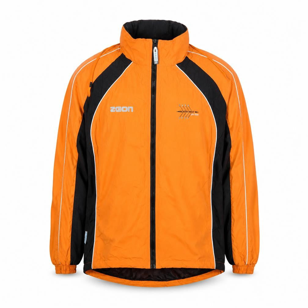 Zeon Men's Orange Windbreaker Jacket S Water Resistant Sportswear