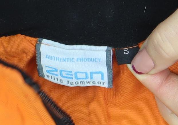 Zeon Men's Orange Windbreaker Jacket S Water Resistant Sportswear