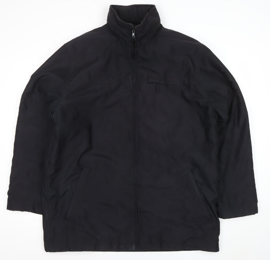 Marks and Spencer Men's Black L Basic Full Zip Polyester Jacket