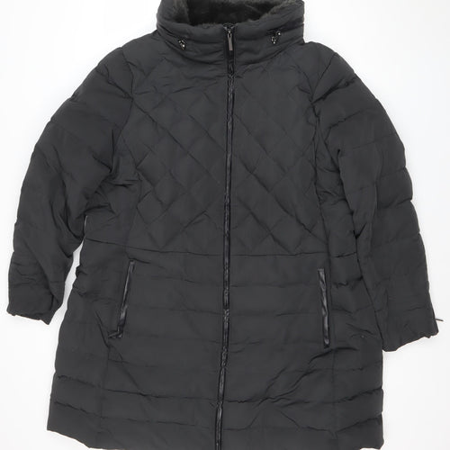 Maine New England Women's Black Quilted Puffer Coat Size 22