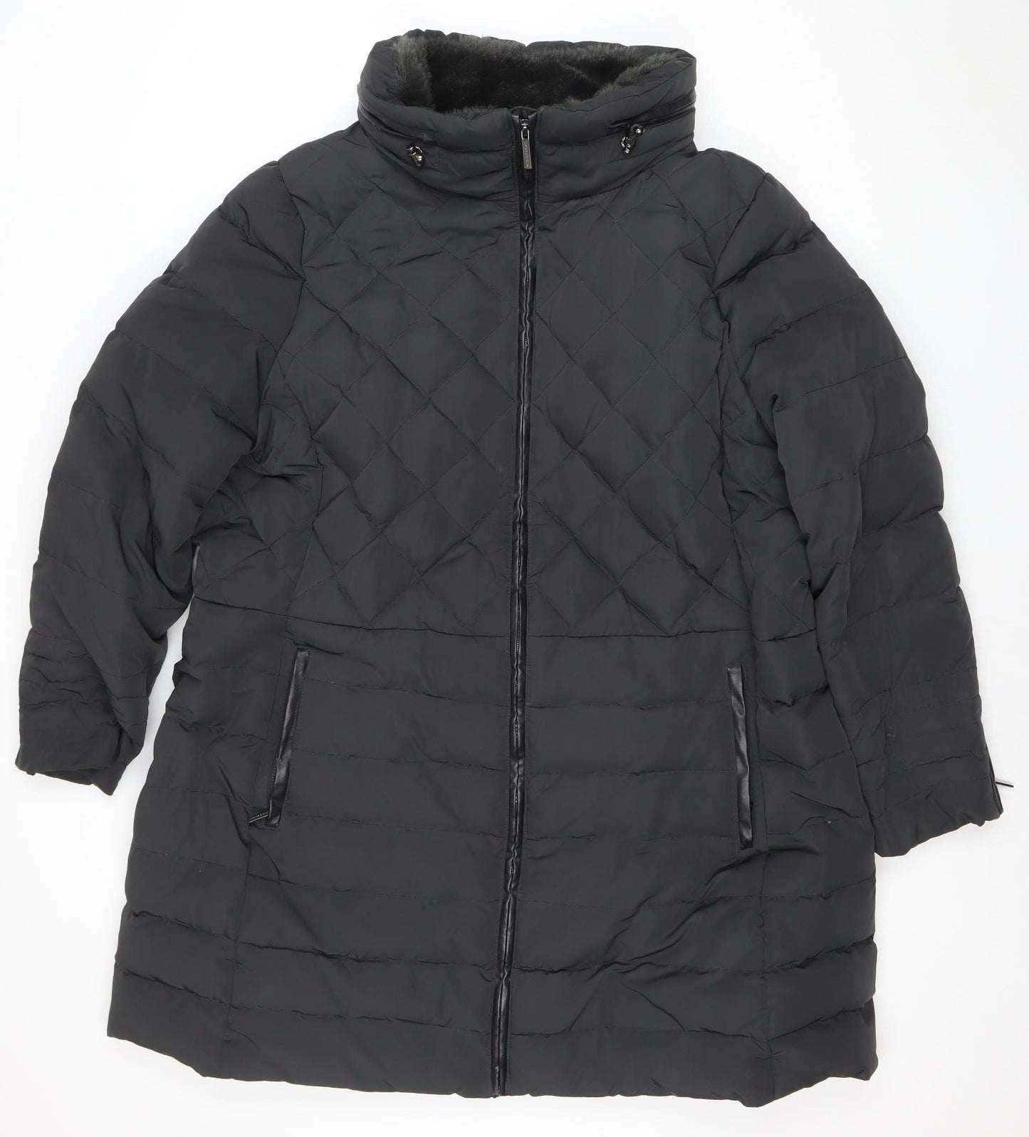 Maine New England Women's Black Quilted Puffer Coat Size 22