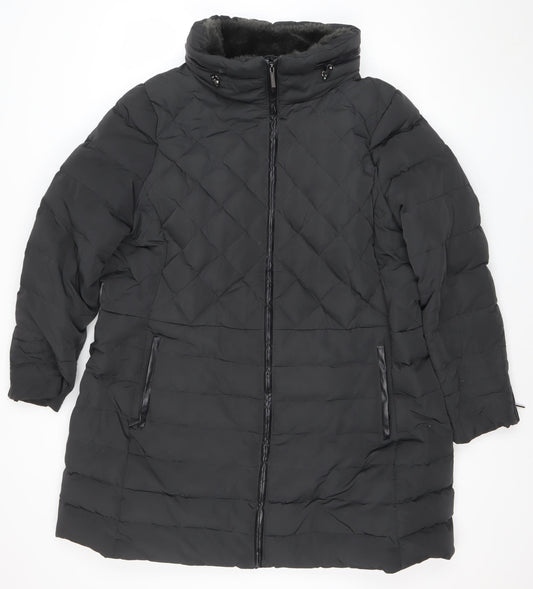 Maine New England Women's Black Quilted Puffer Coat Size 22