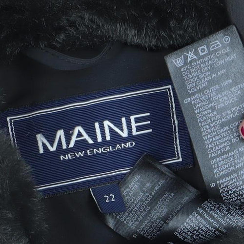 Maine New England Women's Black Quilted Puffer Coat Size 22