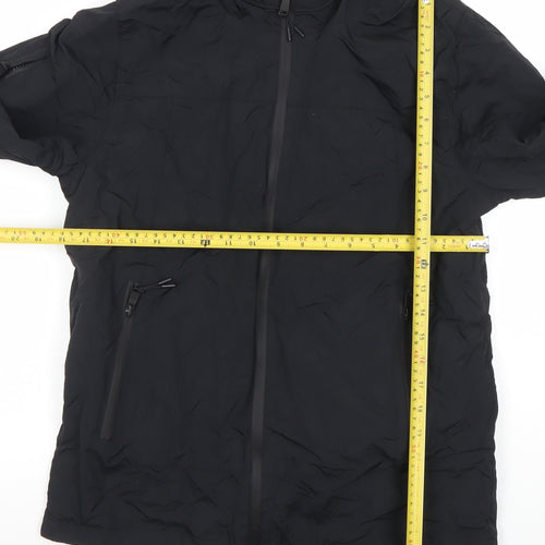 Marks and Spencer Boys Black Hooded Puffer Jacket 13-14 Years Waterproof Winter Coat