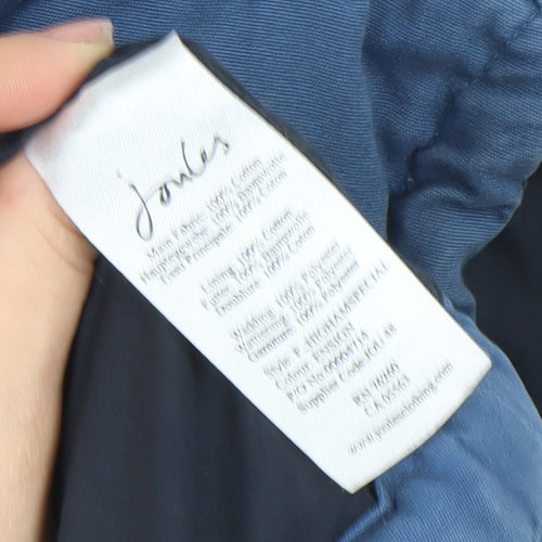 Joules Women Blue Puffer Waistcoat XS Lightweight Zip Gilet