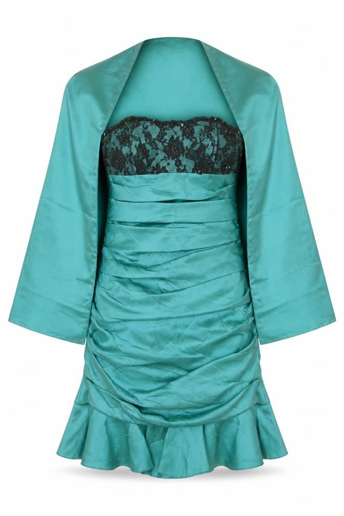Sacha James Women’s Green Size 14 One Shoulder Lace Bodycon Dress