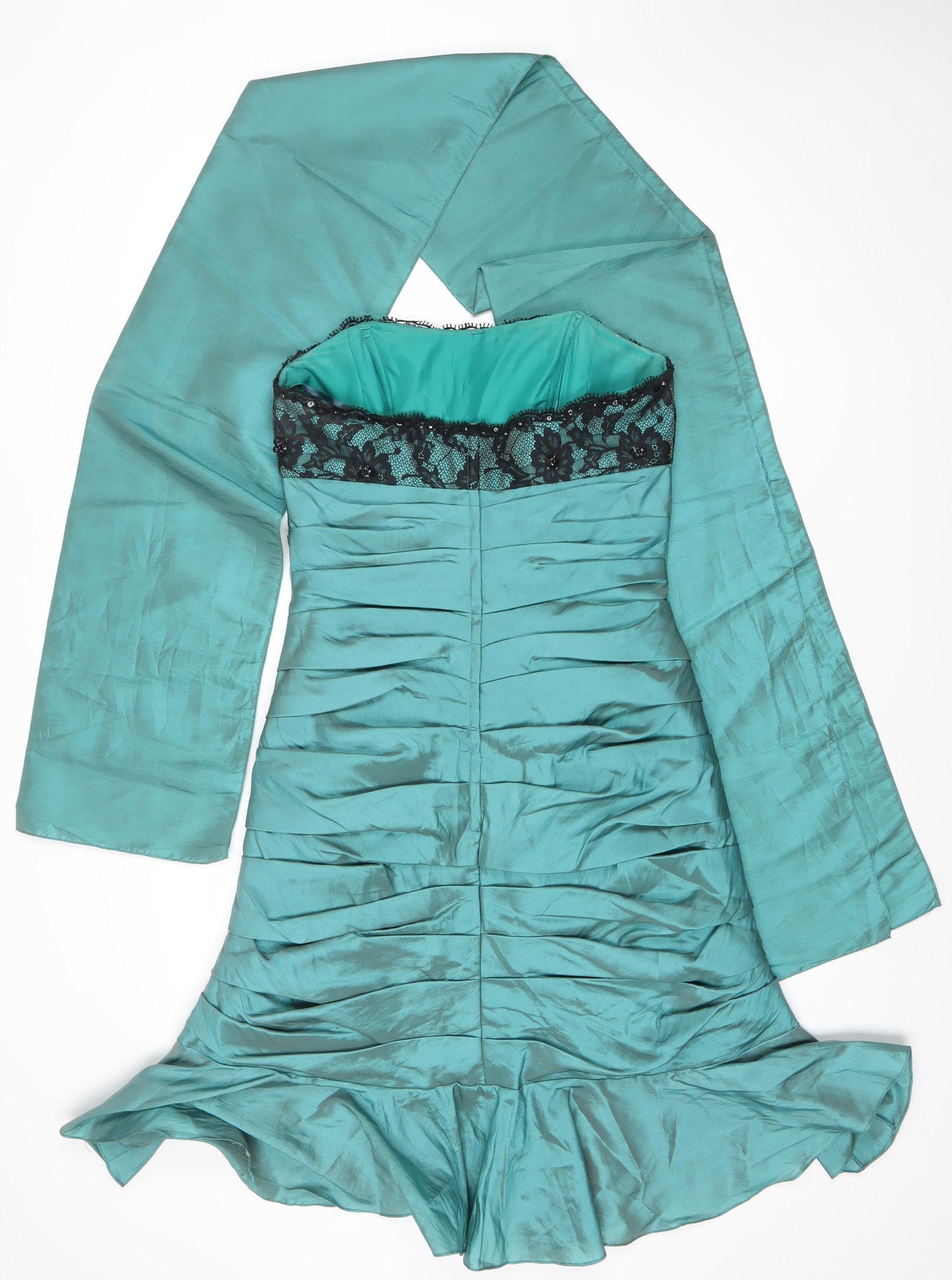 Sacha James Women’s Green Size 14 One Shoulder Lace Bodycon Dress