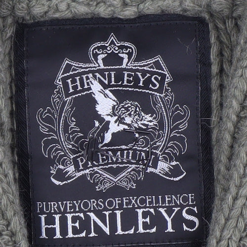 Henleys Men’s Green Chunky Knit Shawl Collar Cardigan Jumper M