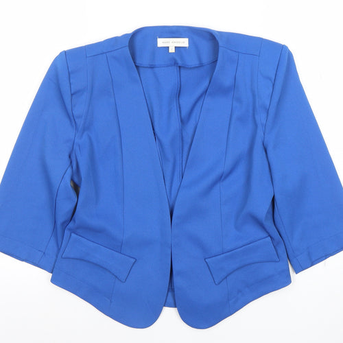 Marc Angelo Women's Blue Size 12 3/4 Sleeve Open Front Blazer Jacket