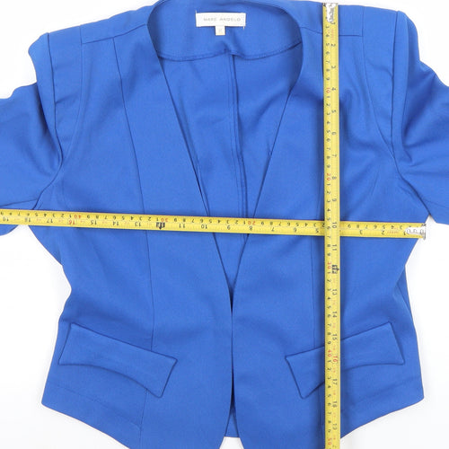 Marc Angelo Women's Blue Size 12 3/4 Sleeve Open Front Blazer Jacket