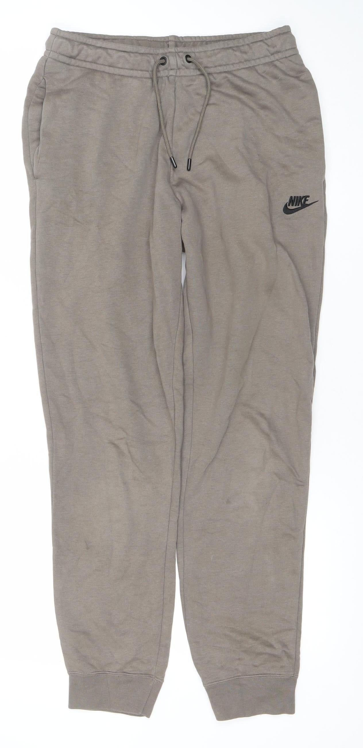 Nike Men's Brown Small Jogger Trousers Cotton Blend